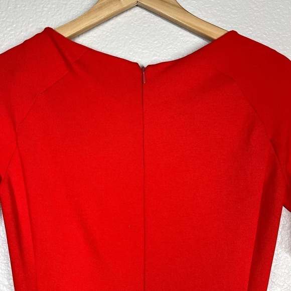 Zara Midi Dress Bodycon Red Stretch Women’s Size Small - Picture 4 of 9